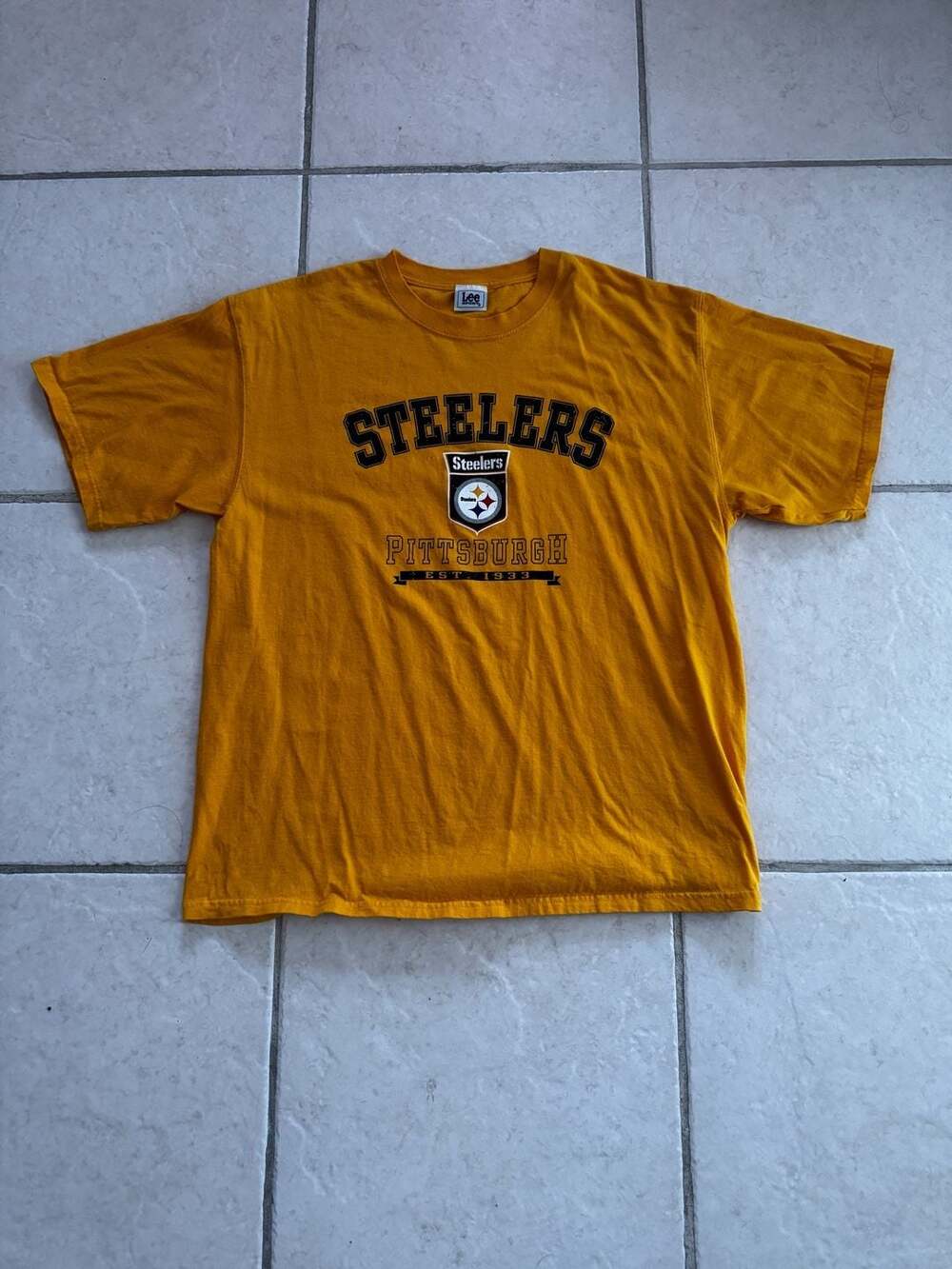Lee Sport Pittsburgh Steelers Yellow Graphic T-Shirt